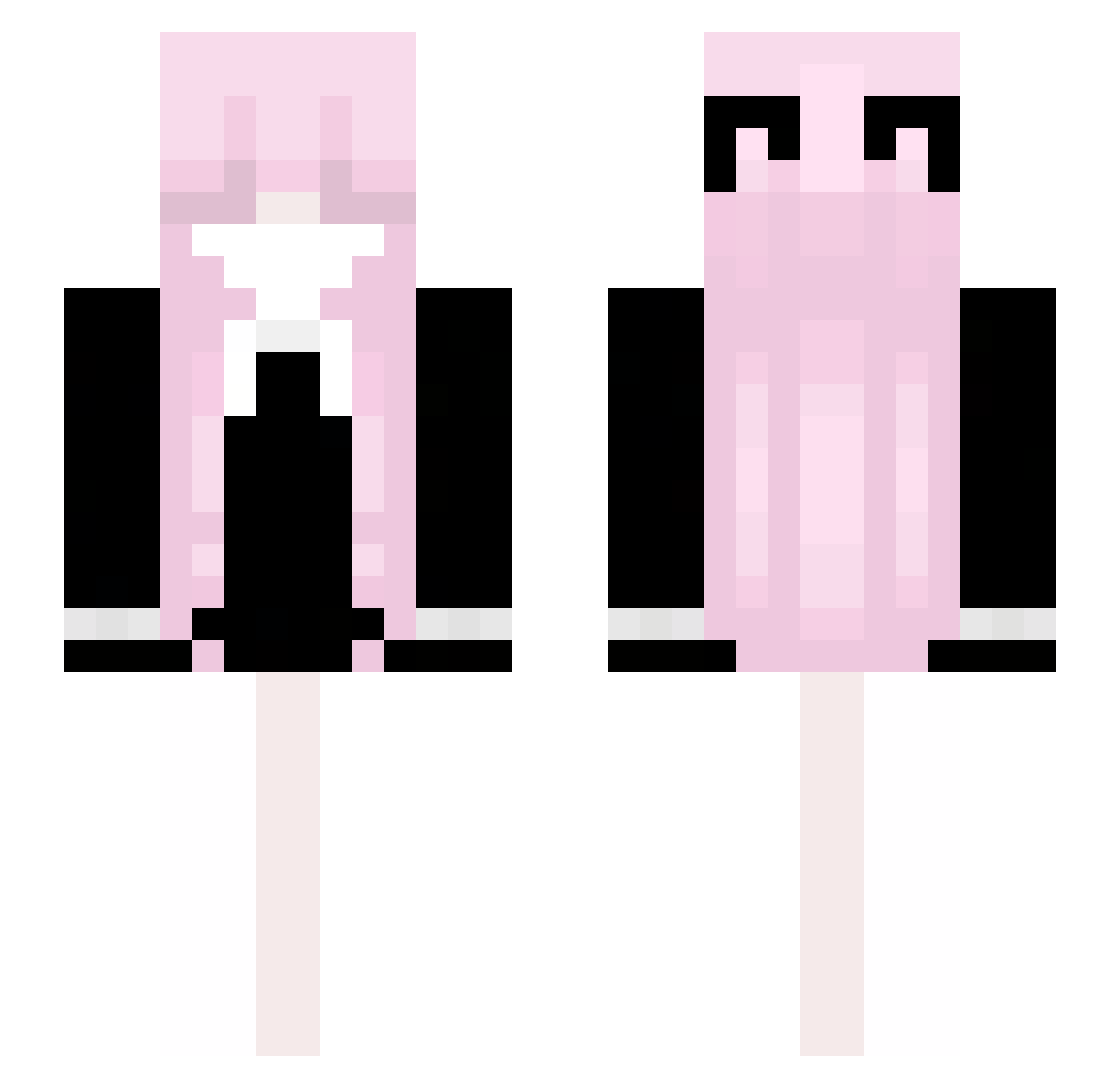 Jishin Minecraft skin, front and back view
