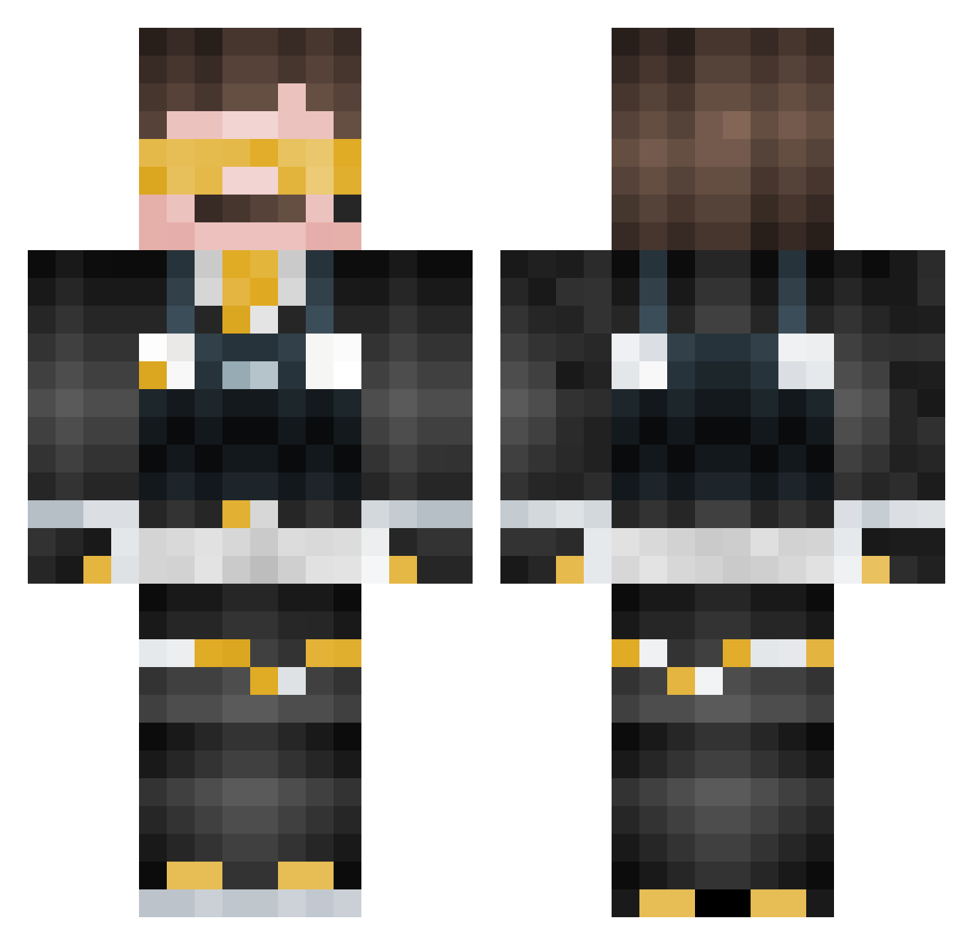 GeorgeRules Minecraft skin, front and back view