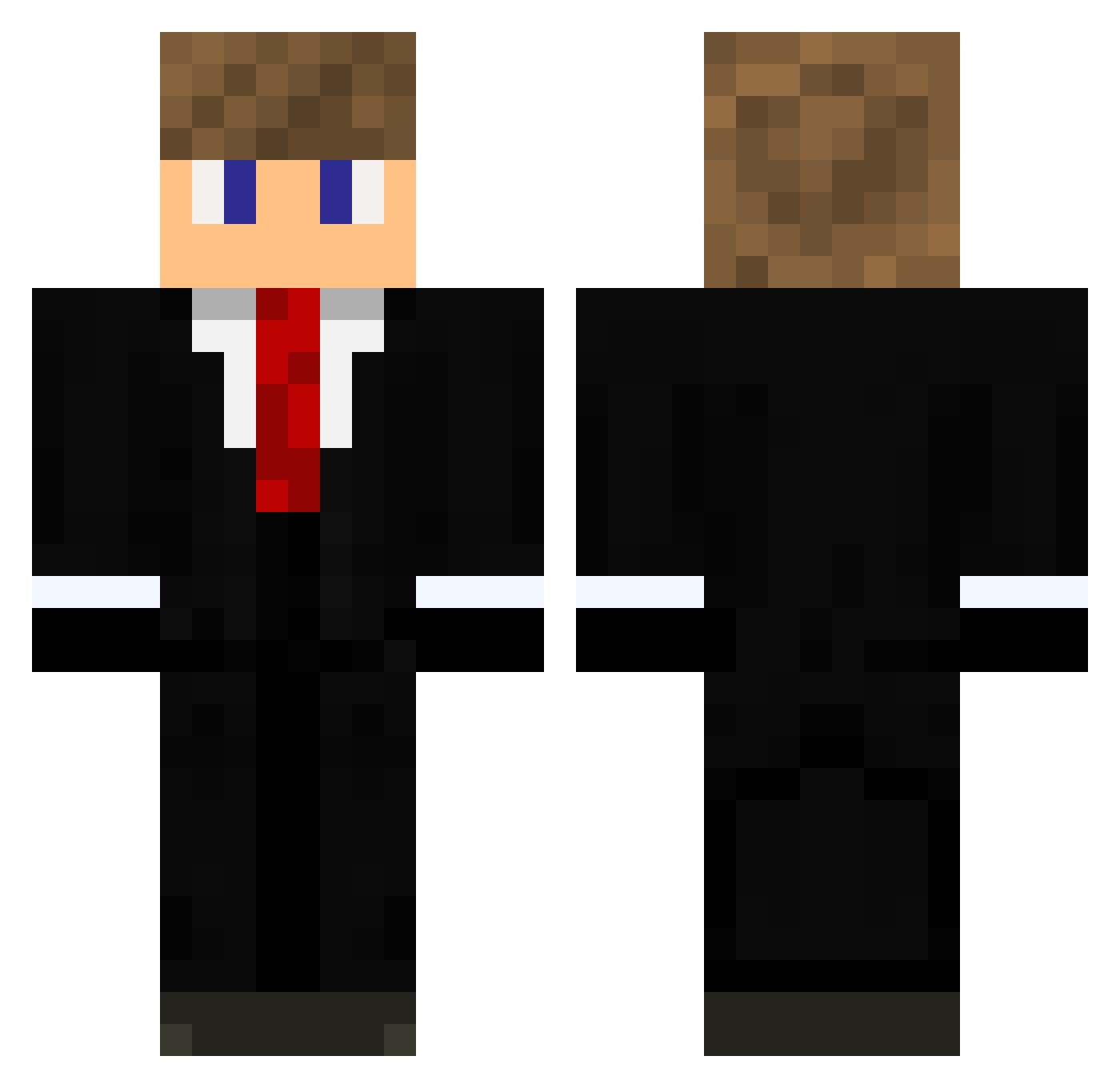 PapaMundos Minecraft skin, front and back view