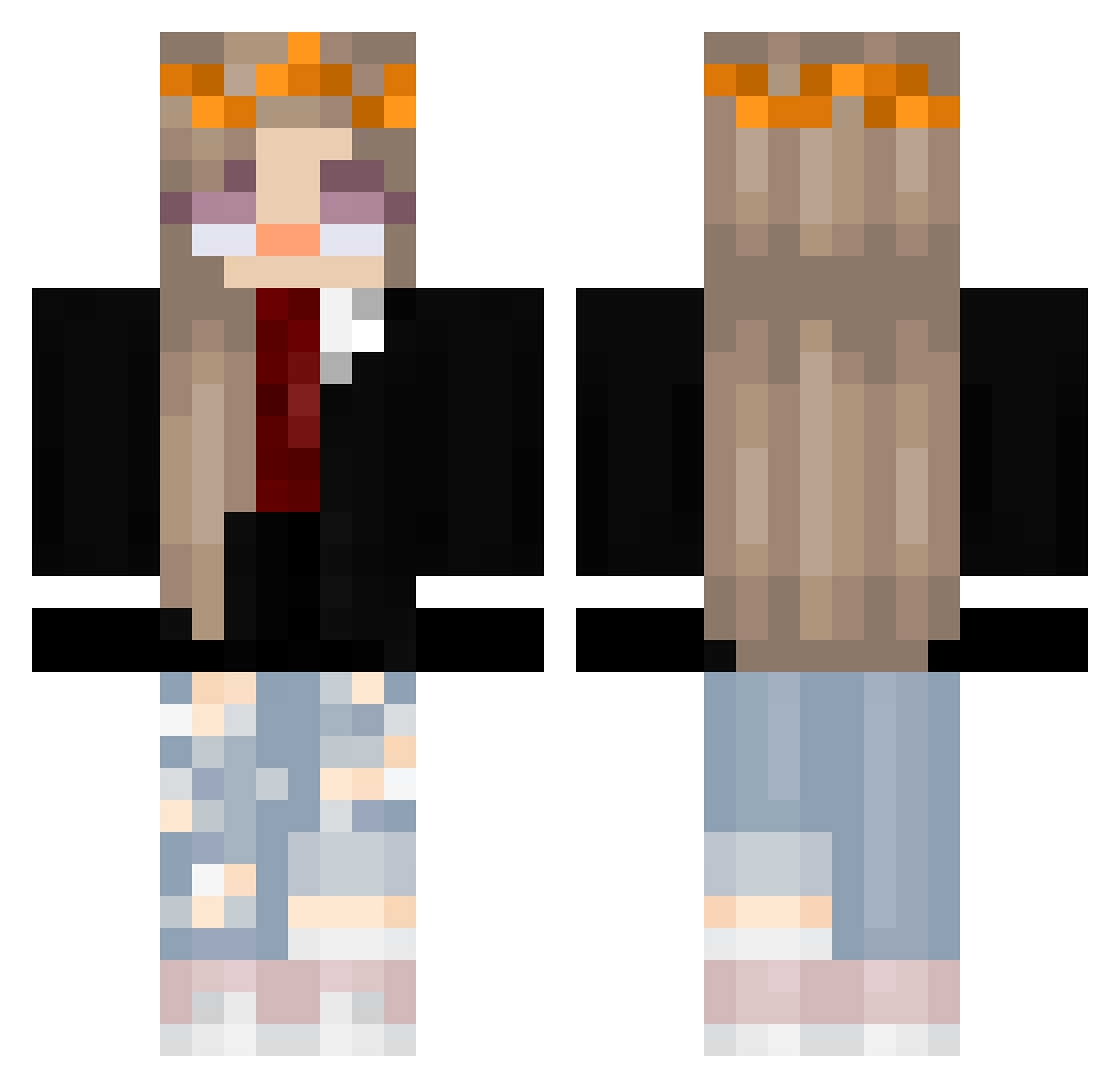 Hania200 Minecraft skin, front and back view