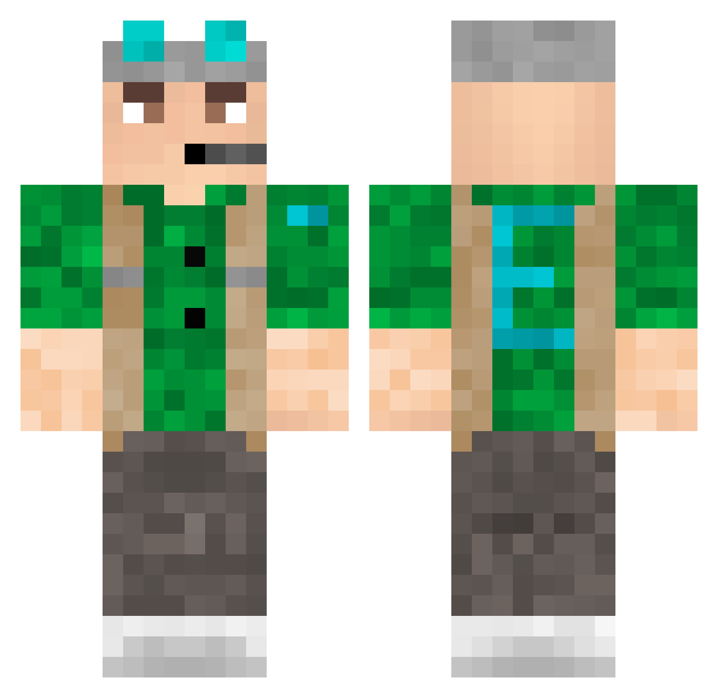 Eisbrecher1907 Minecraft skin, front and back view