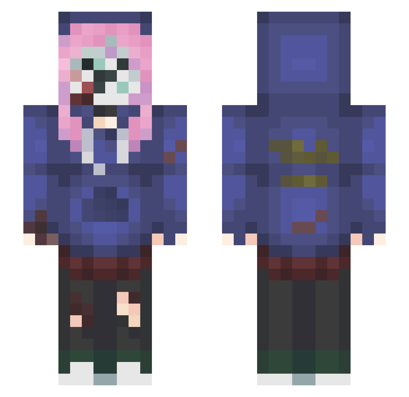 Shroupy_ Minecraft skin, front and back view