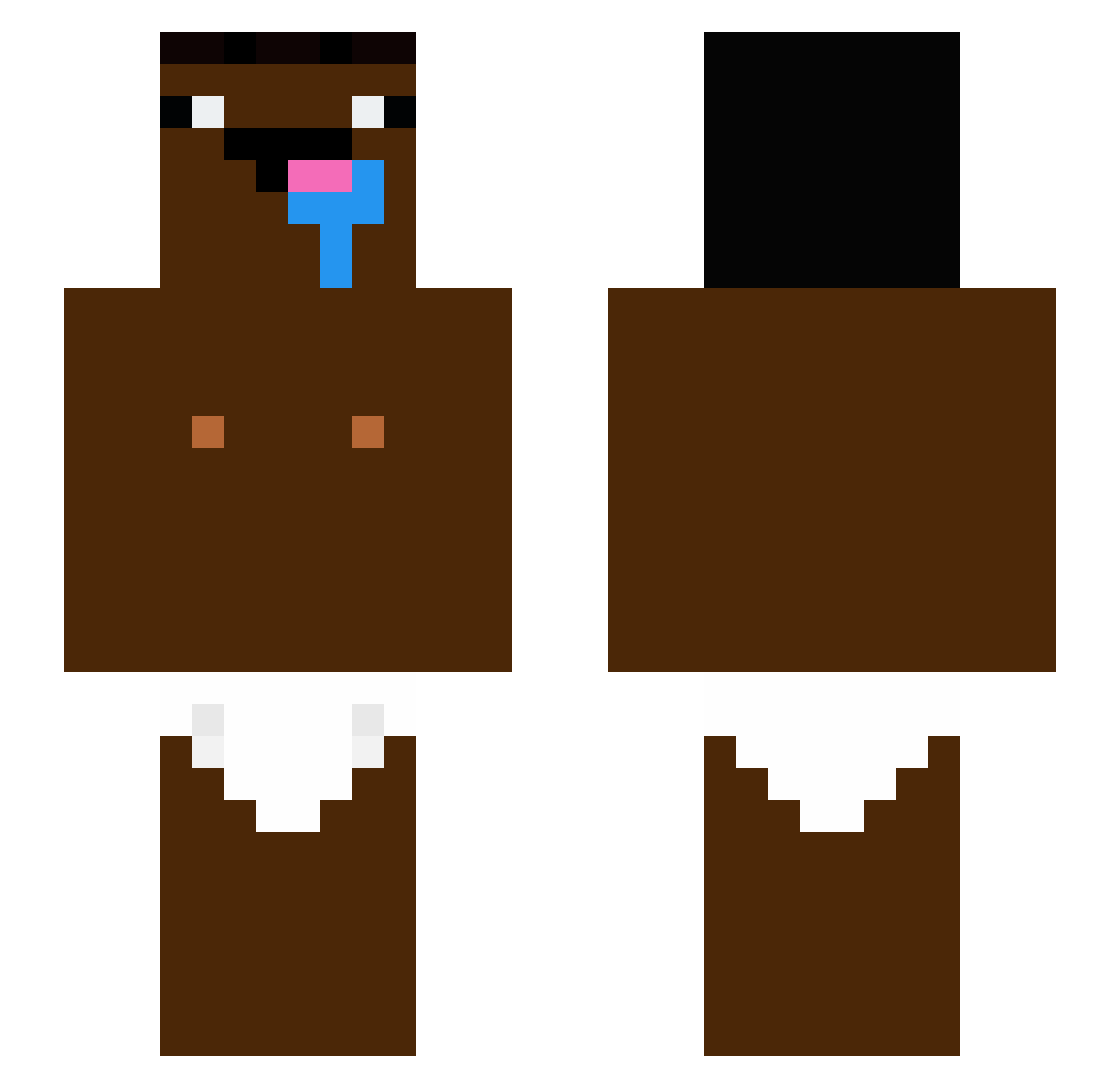 Zrilixa Minecraft skin, front and back view