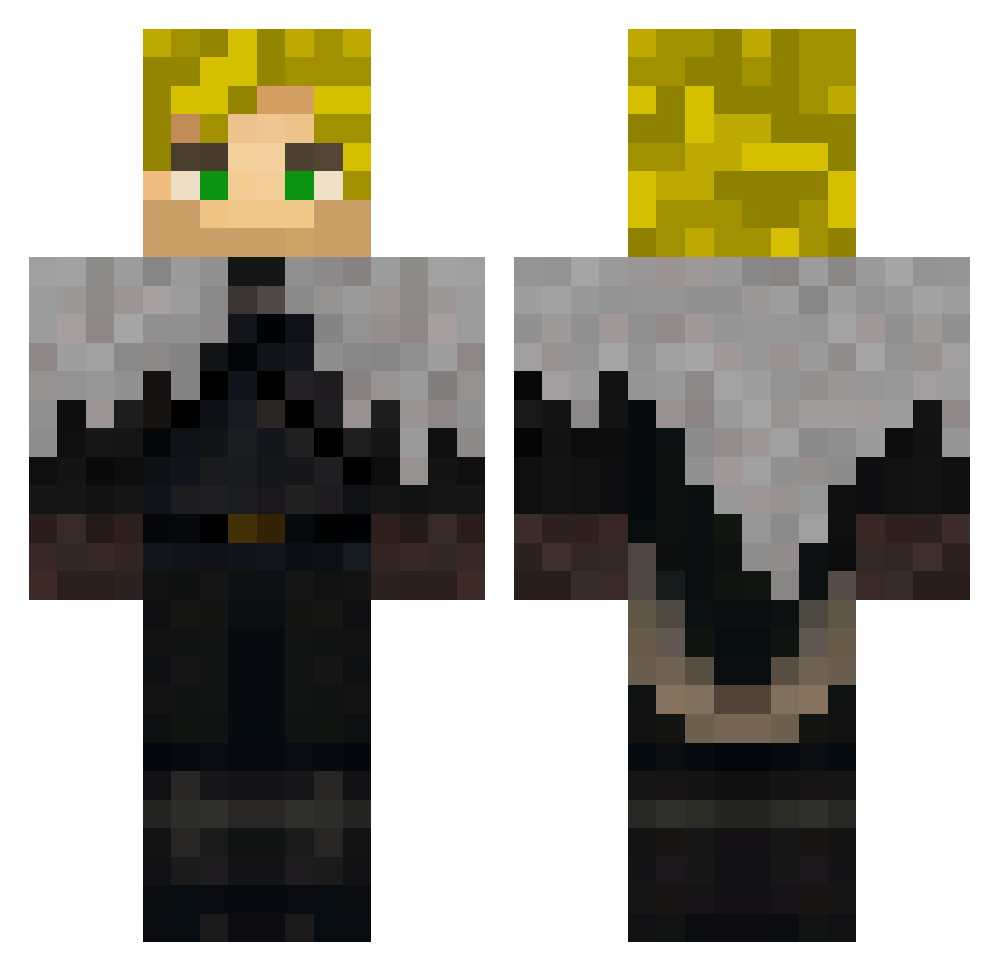Rontuksi Minecraft skin, front and back view