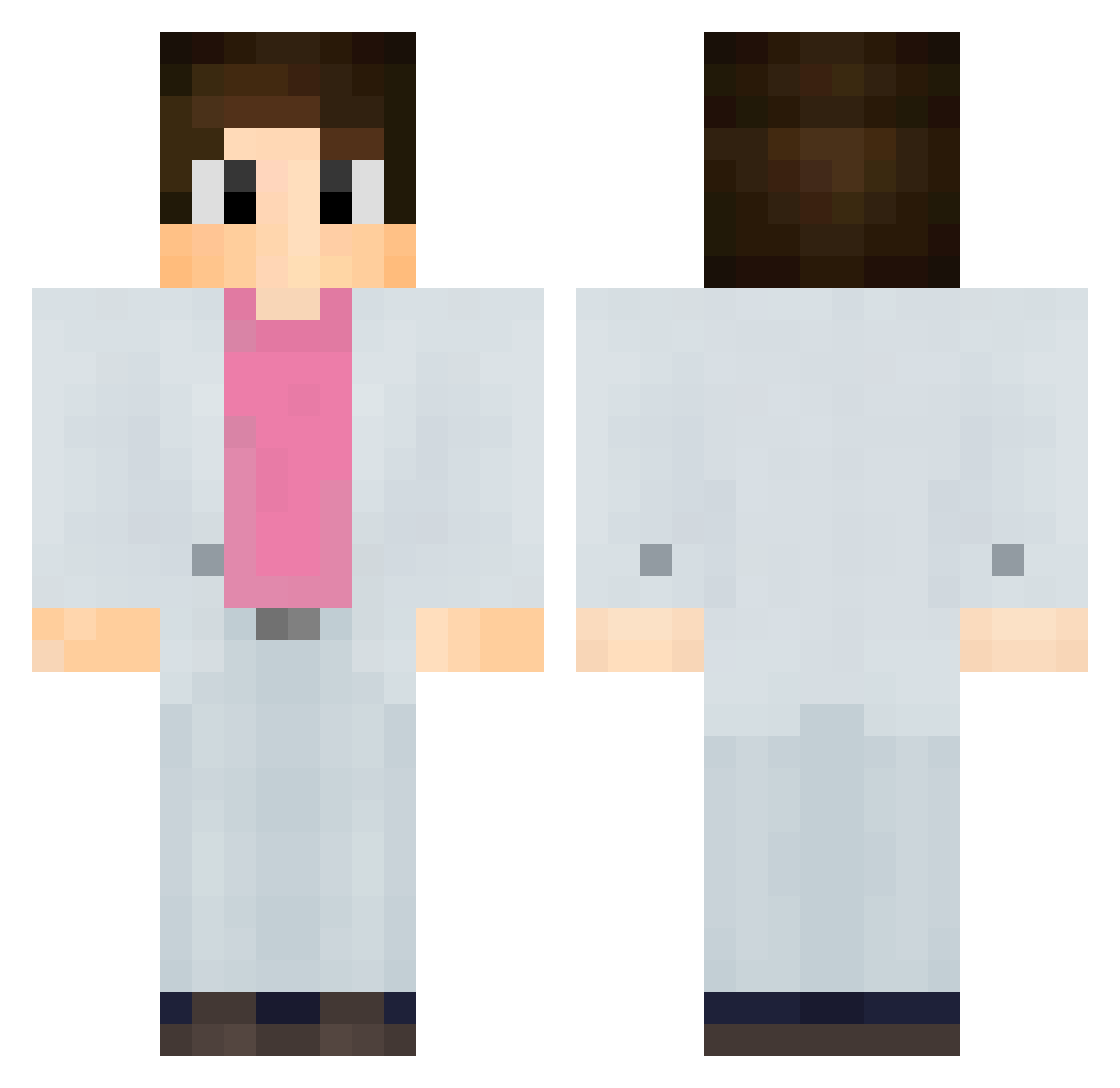 RaszkoV Minecraft skin, front and back view