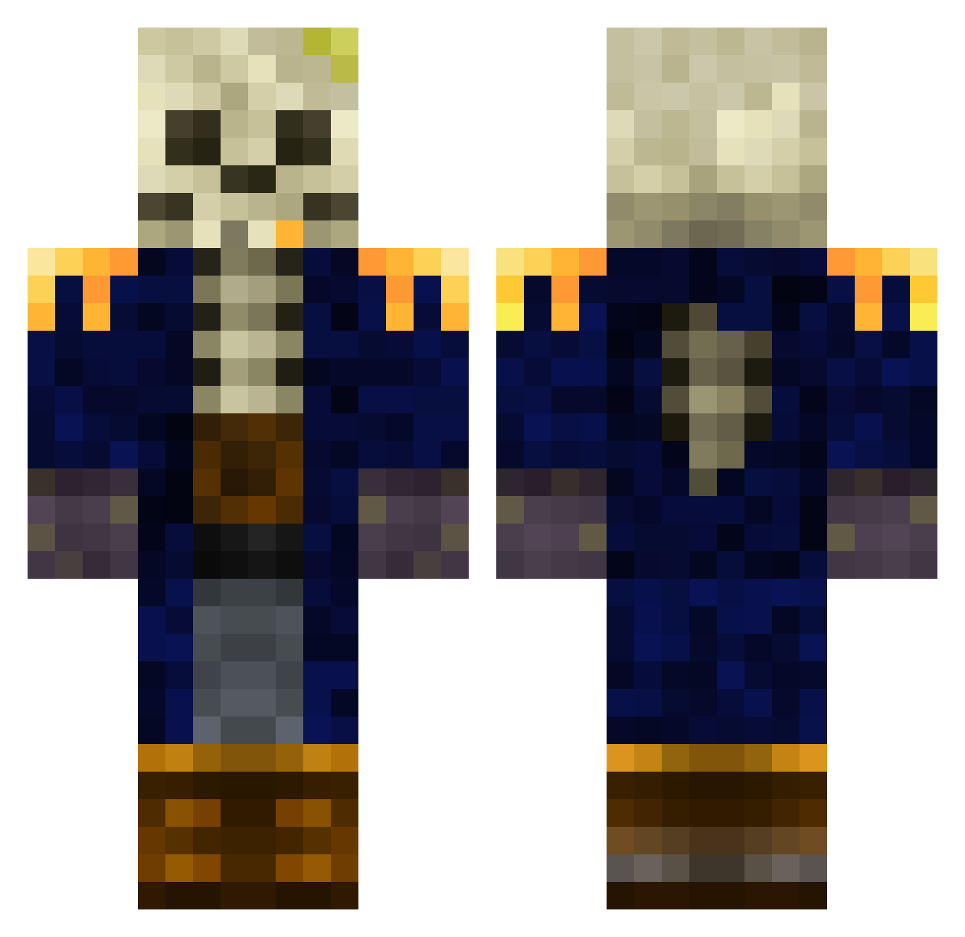 CornerSt0re Minecraft skin, front and back view