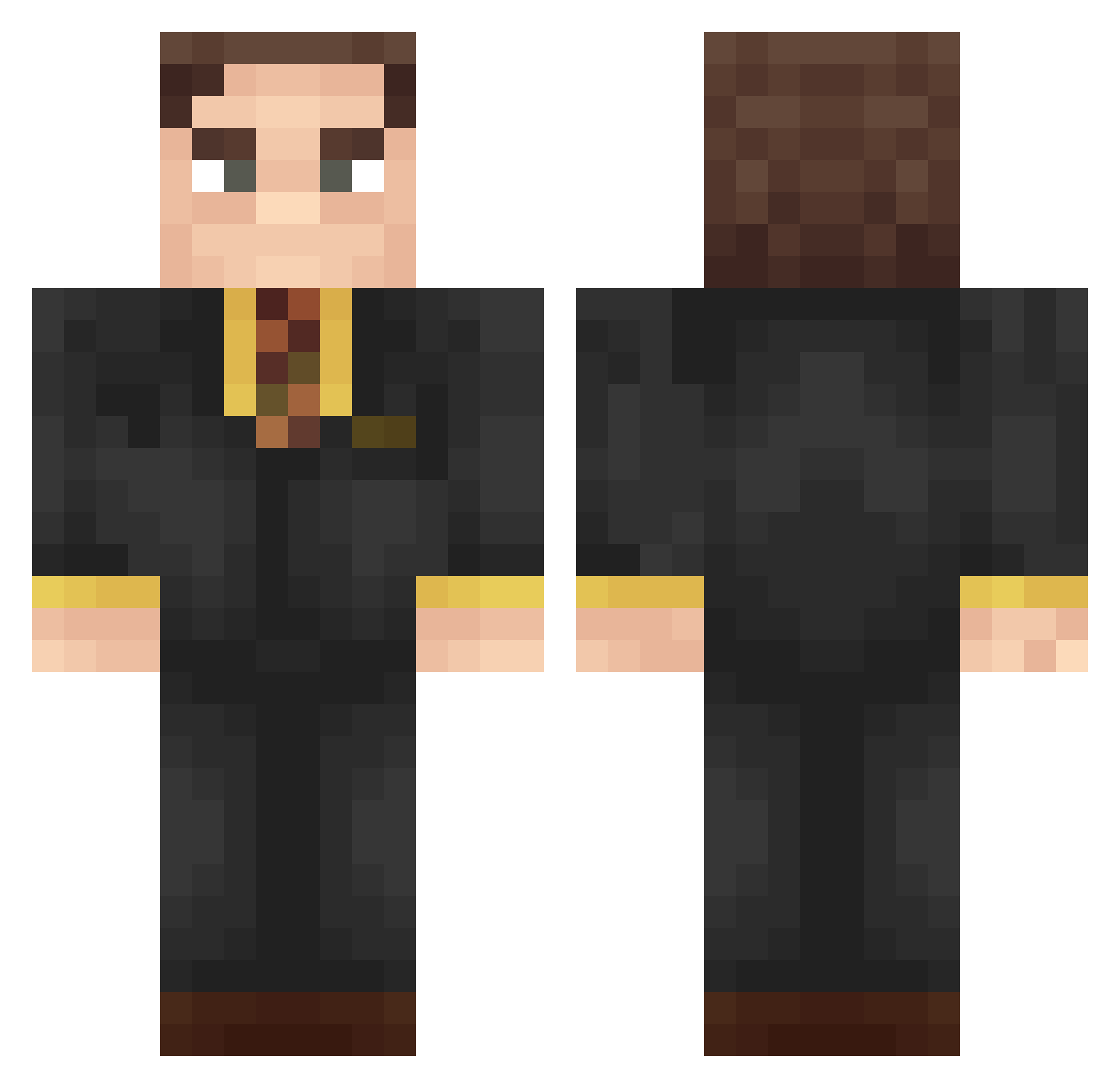 NotAllah666 Minecraft skin, front and back view