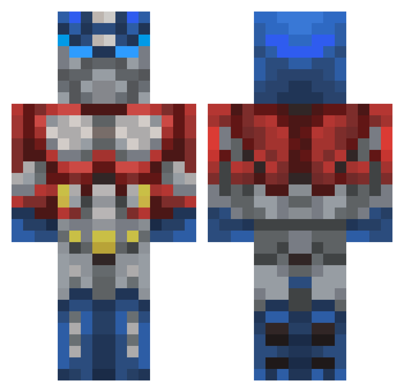 Halfpintspin11 Minecraft skin, front and back view