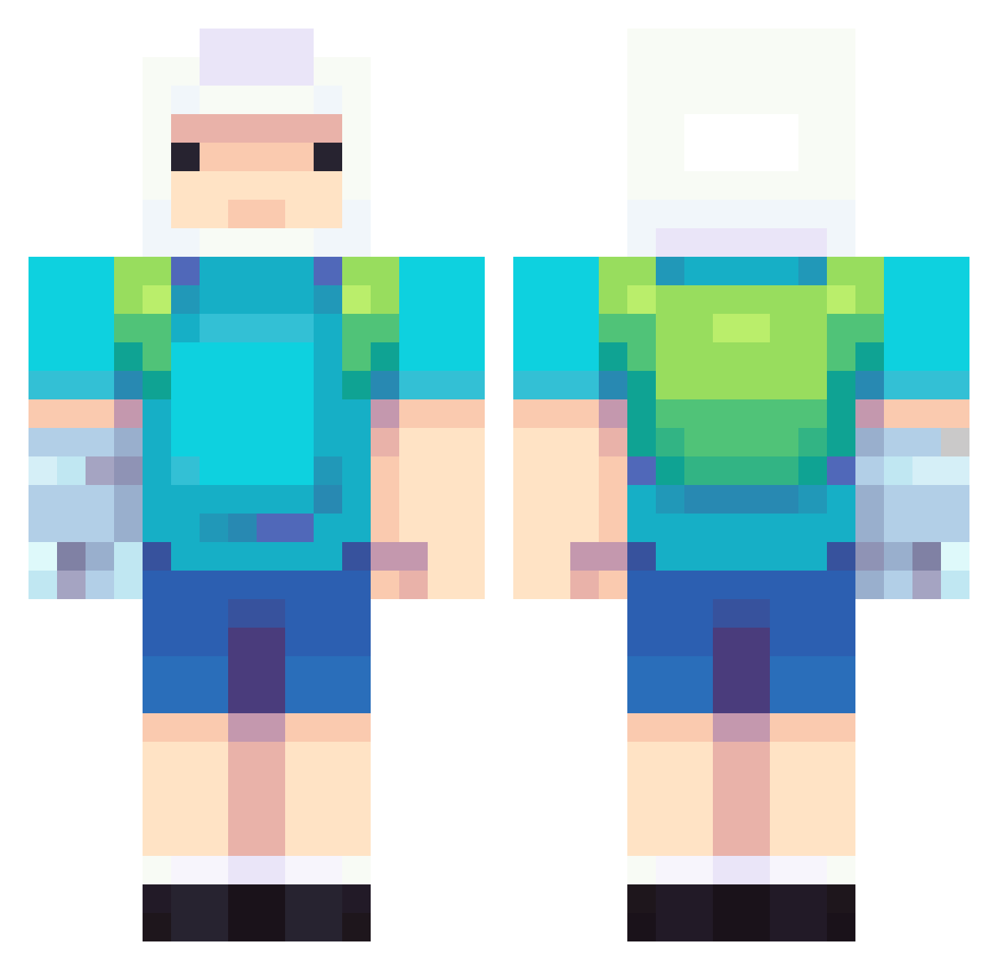 _wya Minecraft skin, front and back view