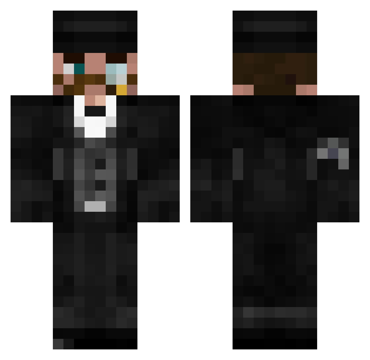 GioliRaed Minecraft skin, front and back view