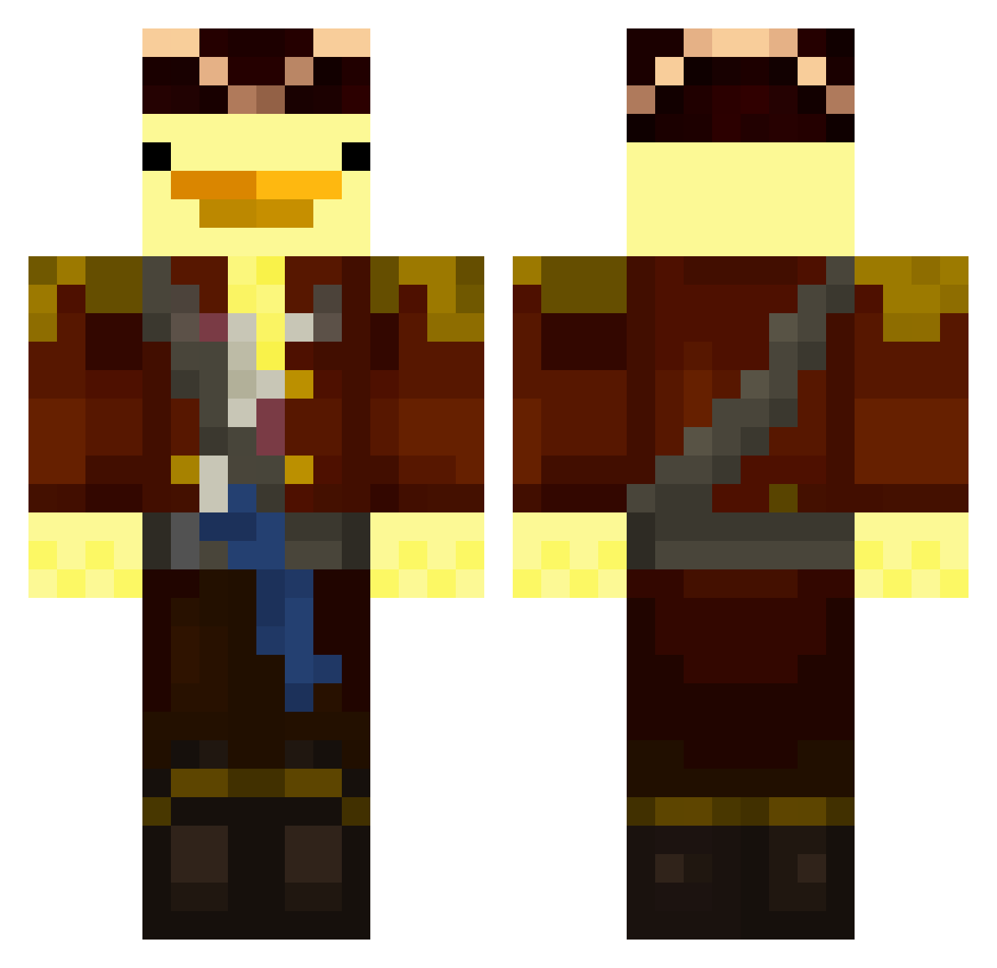 Blue_on_mc Minecraft skin, front and back view