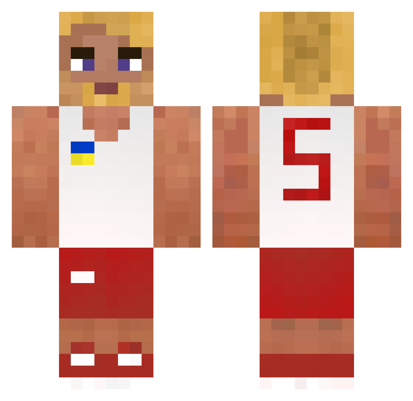 Azoz2015 Minecraft skin, front and back view