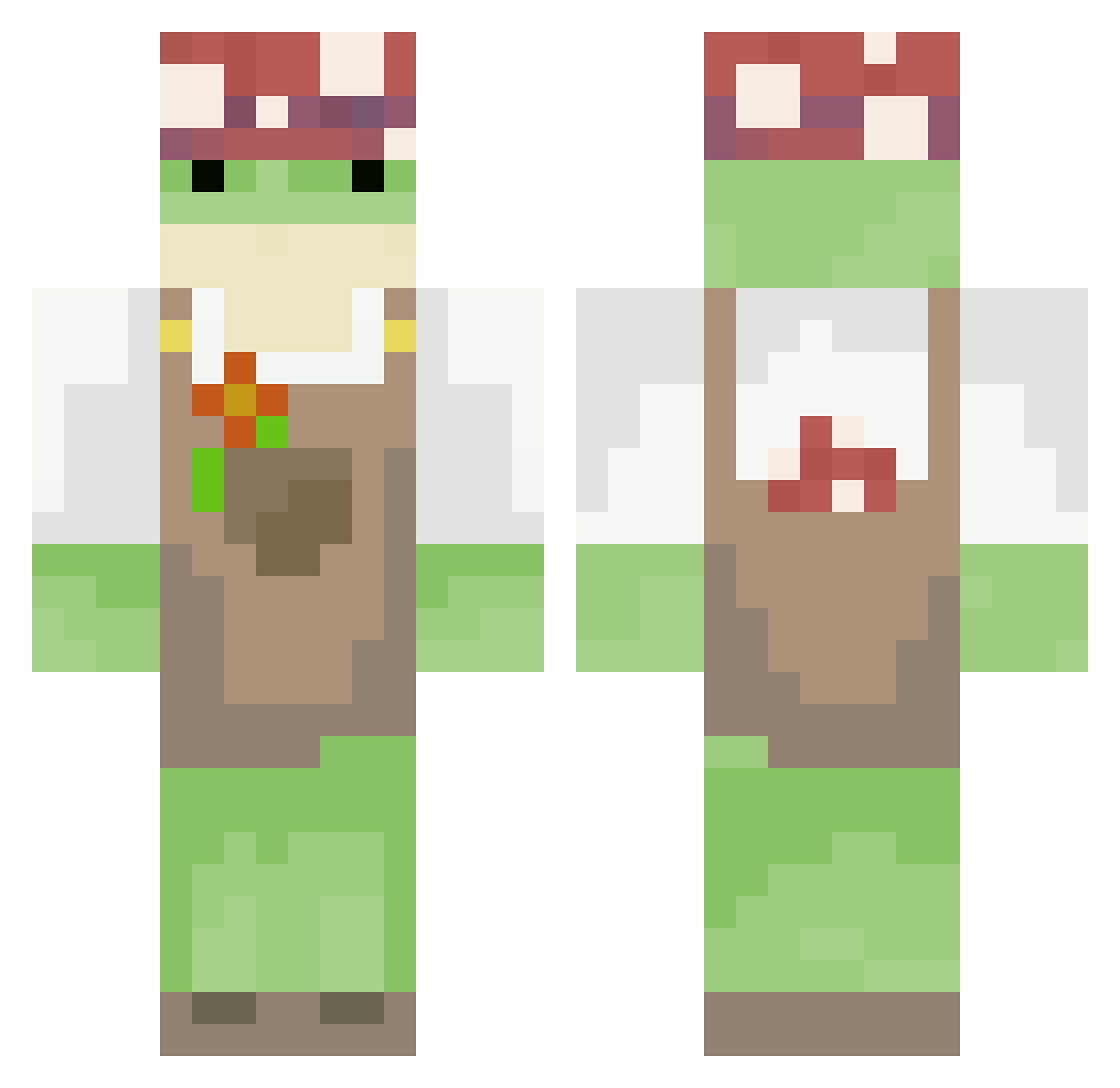ghost_enthusiast Minecraft skin, front and back view