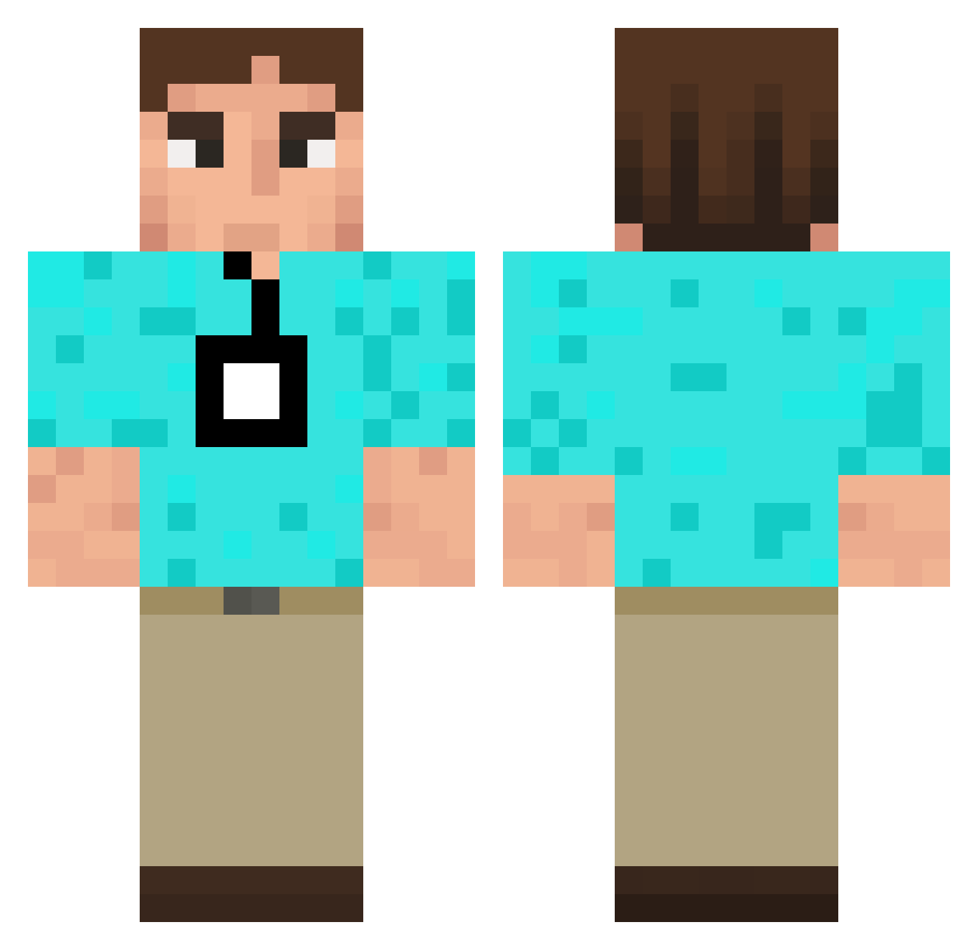 Noname4275 Minecraft skin, front and back view