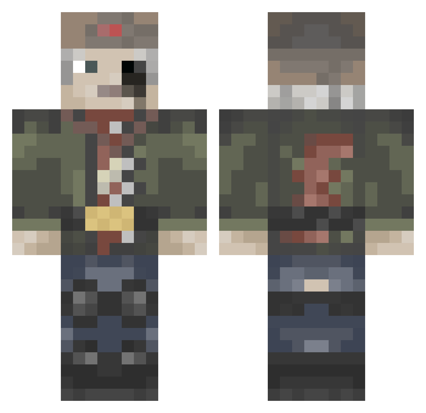 _Etoiles_ Minecraft skin, front and back view