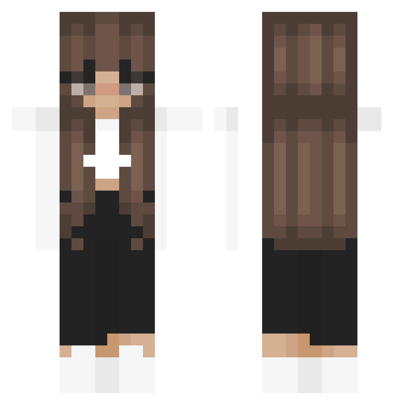 Kotryte Minecraft skin, front and back view