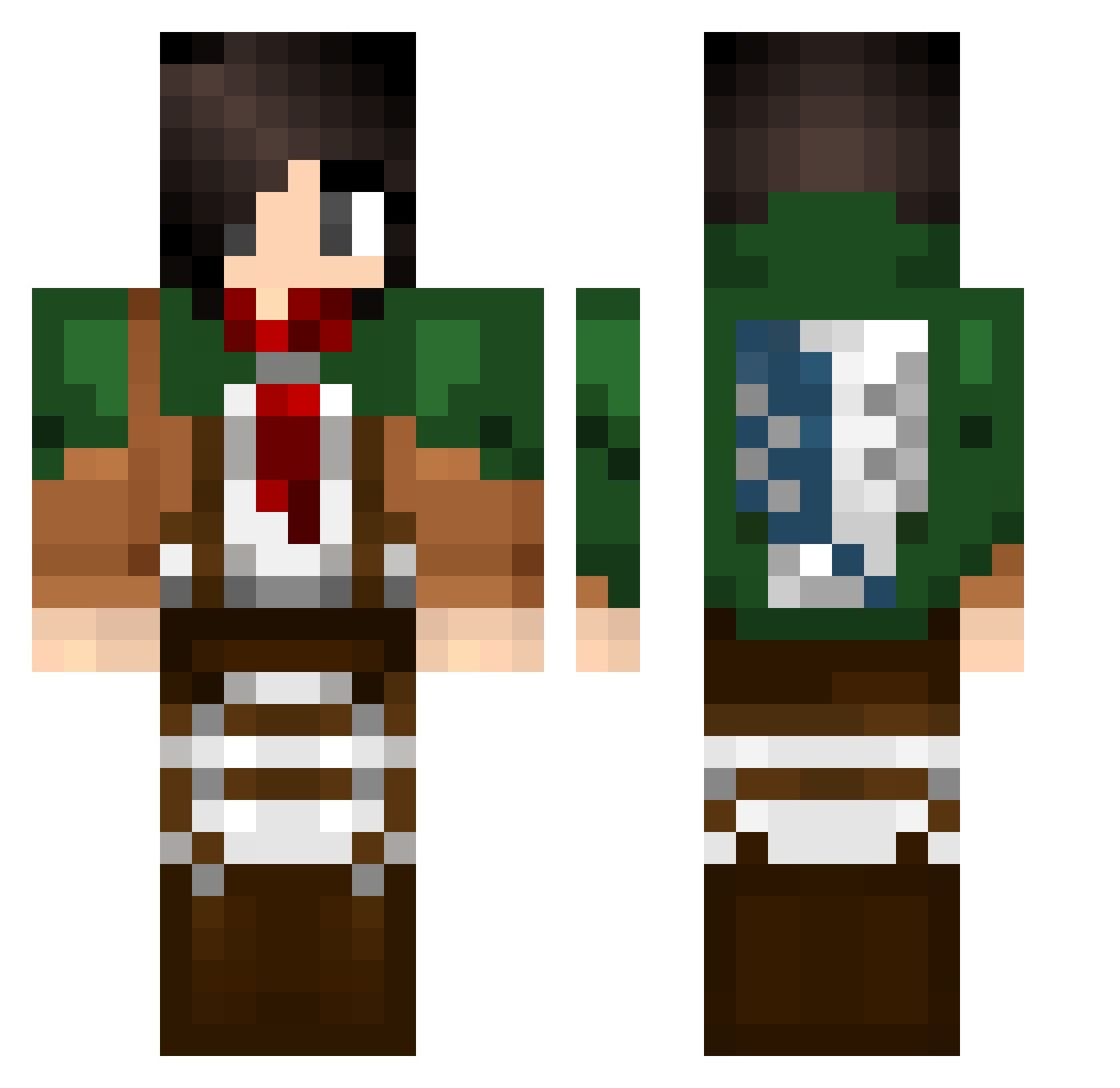 UrMomHaveGay Minecraft skin, front and back view