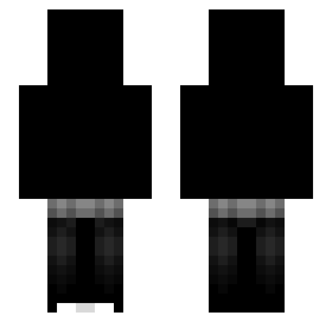 Arny1410 Minecraft skin, front and back view