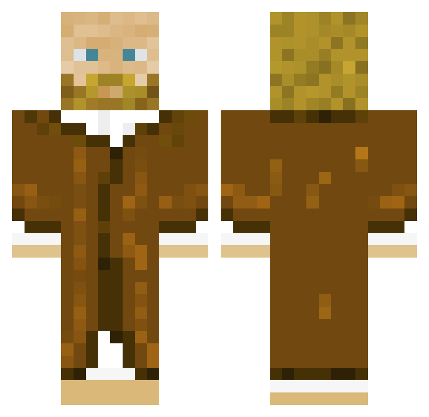 Koteko Minecraft skin, front and back view