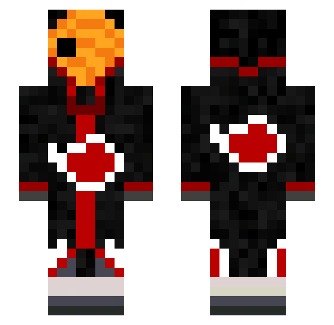 Spara420 Minecraft skin, front and back view
