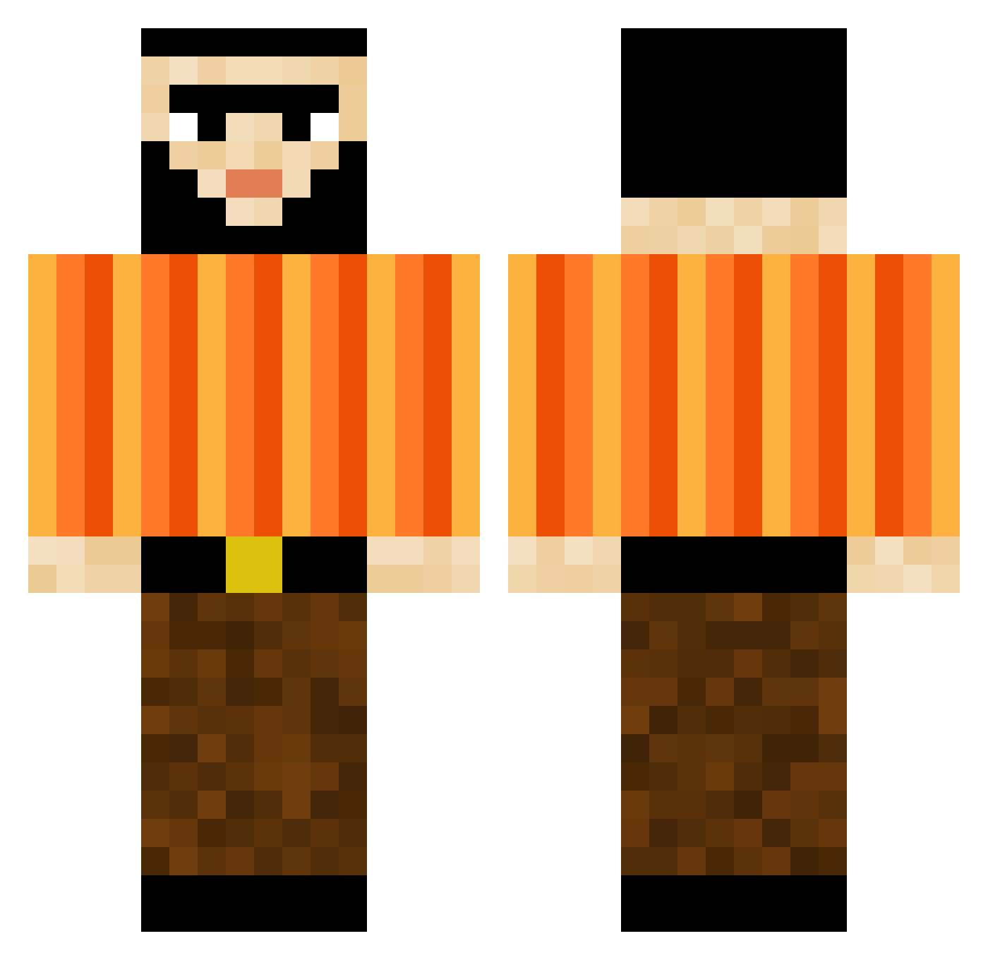 alesocool Minecraft skin, front and back view