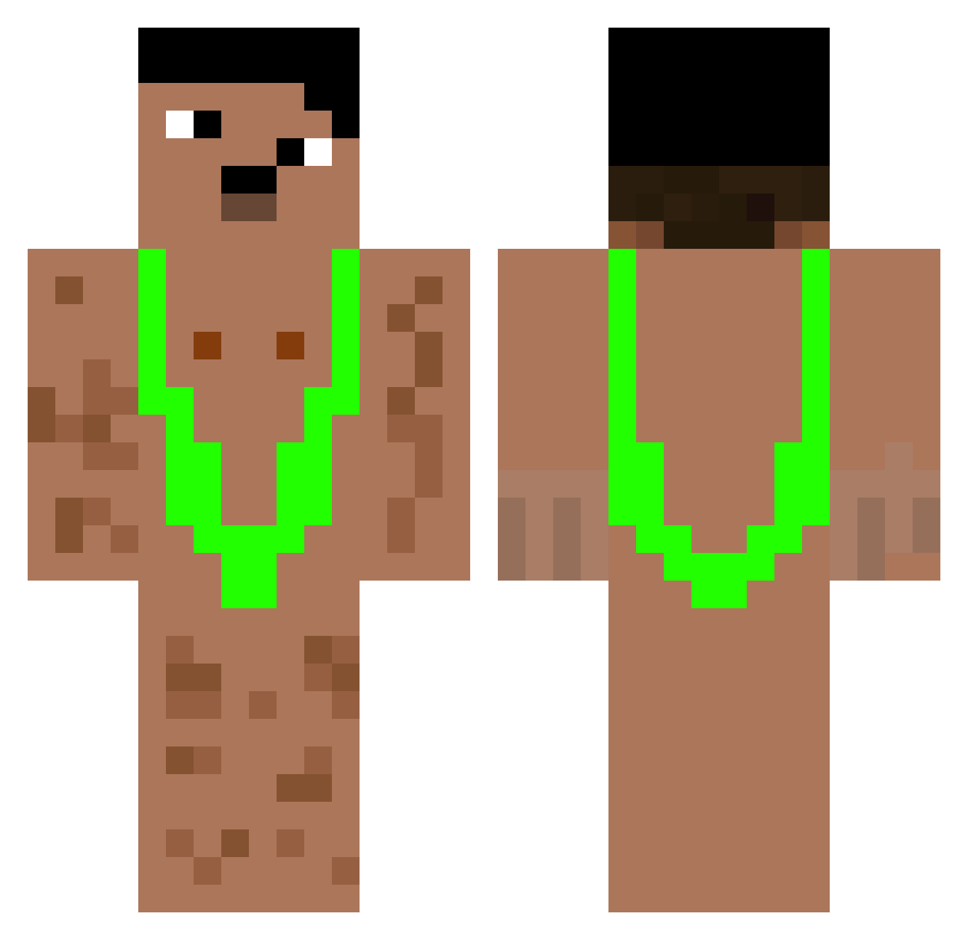 orangensaft_Luca Minecraft skin, front and back view
