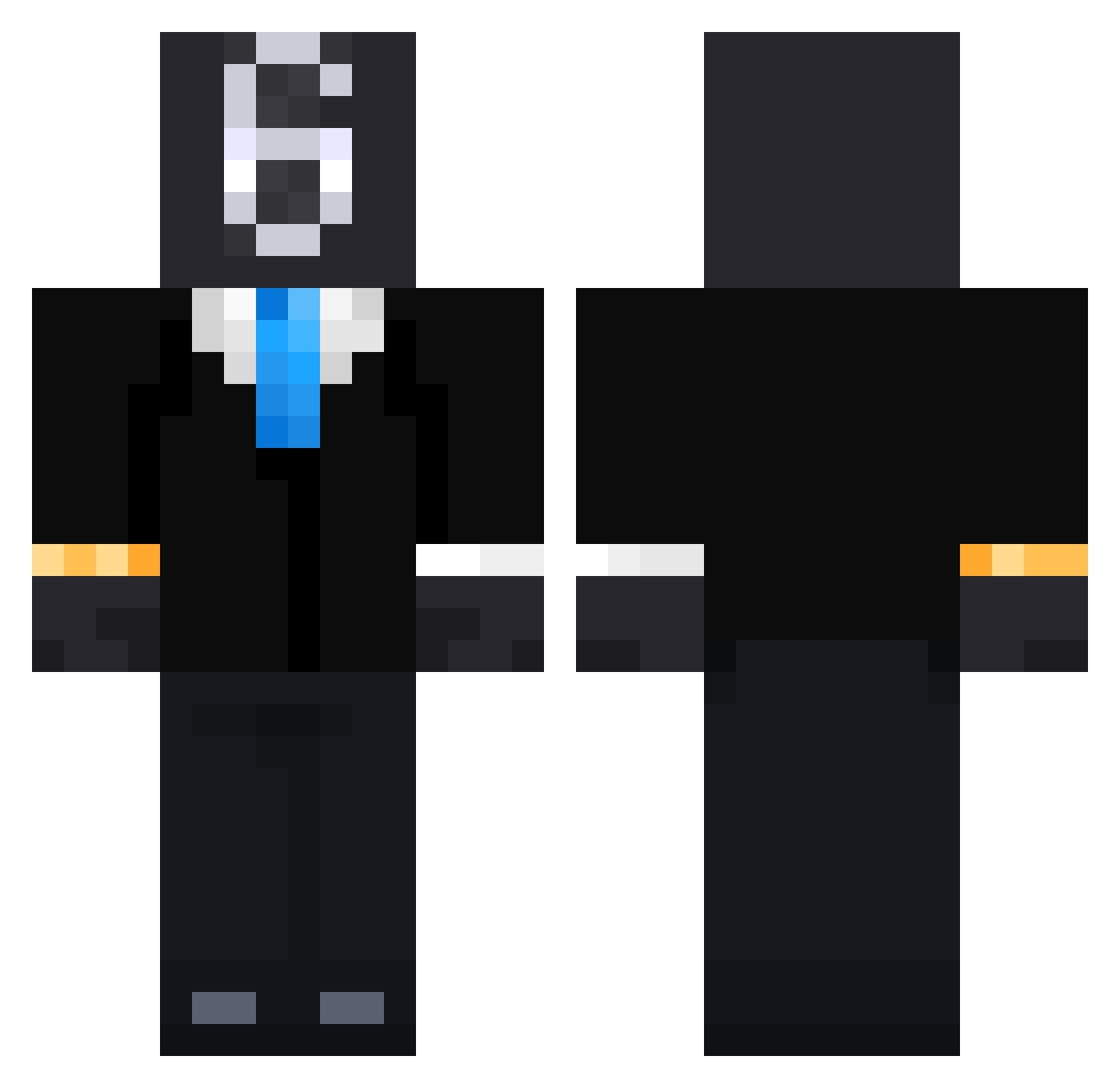 SwitchIGuess Minecraft skin, front and back view