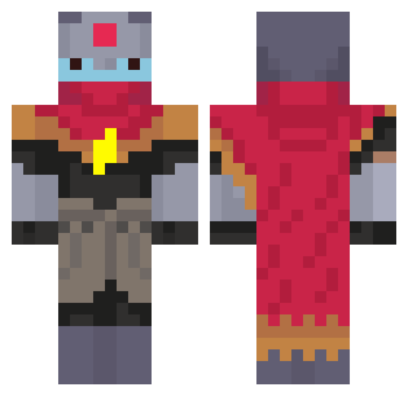 Ruben7245 Minecraft skin, front and back view
