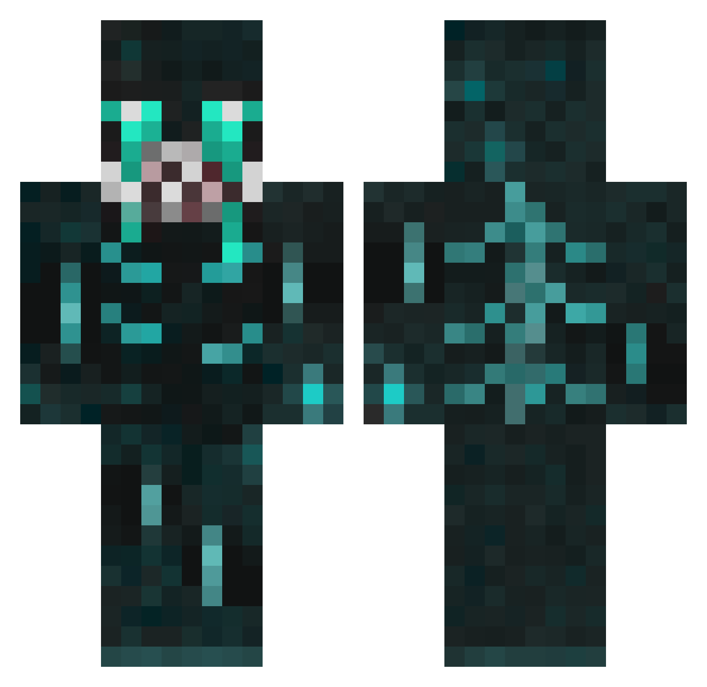 Kill4count Minecraft skin, front and back view