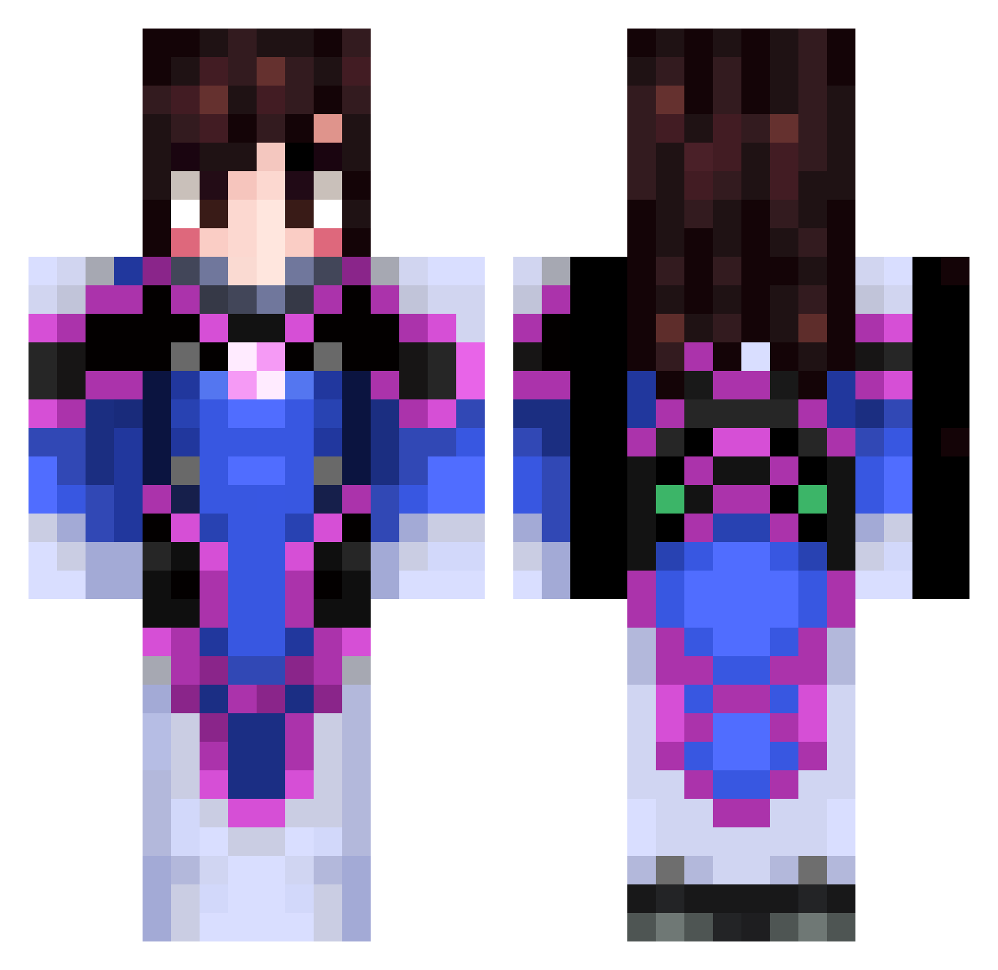 kotminecraft Minecraft skin, front and back view