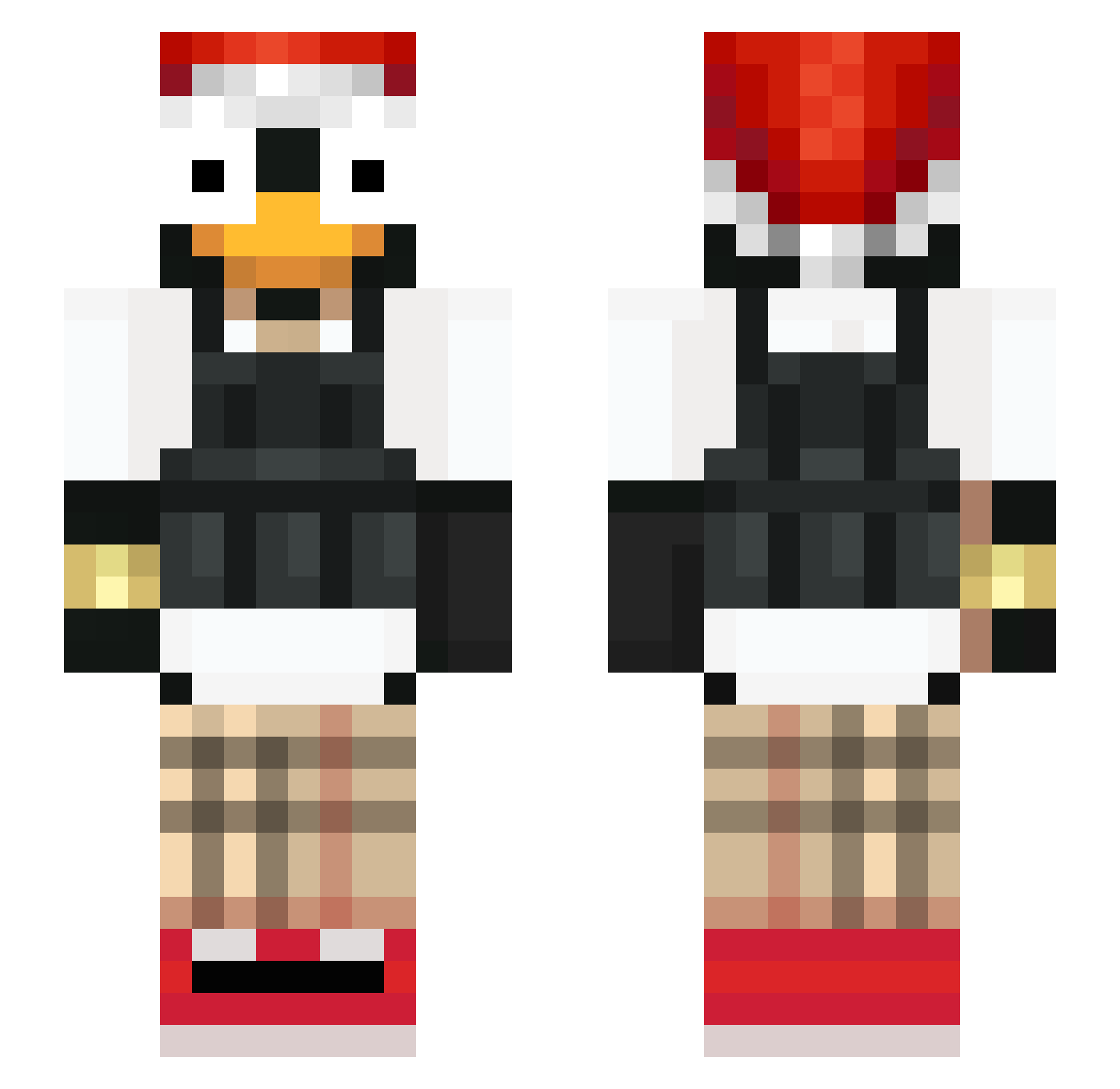 p1ka67 Minecraft skin, front and back view