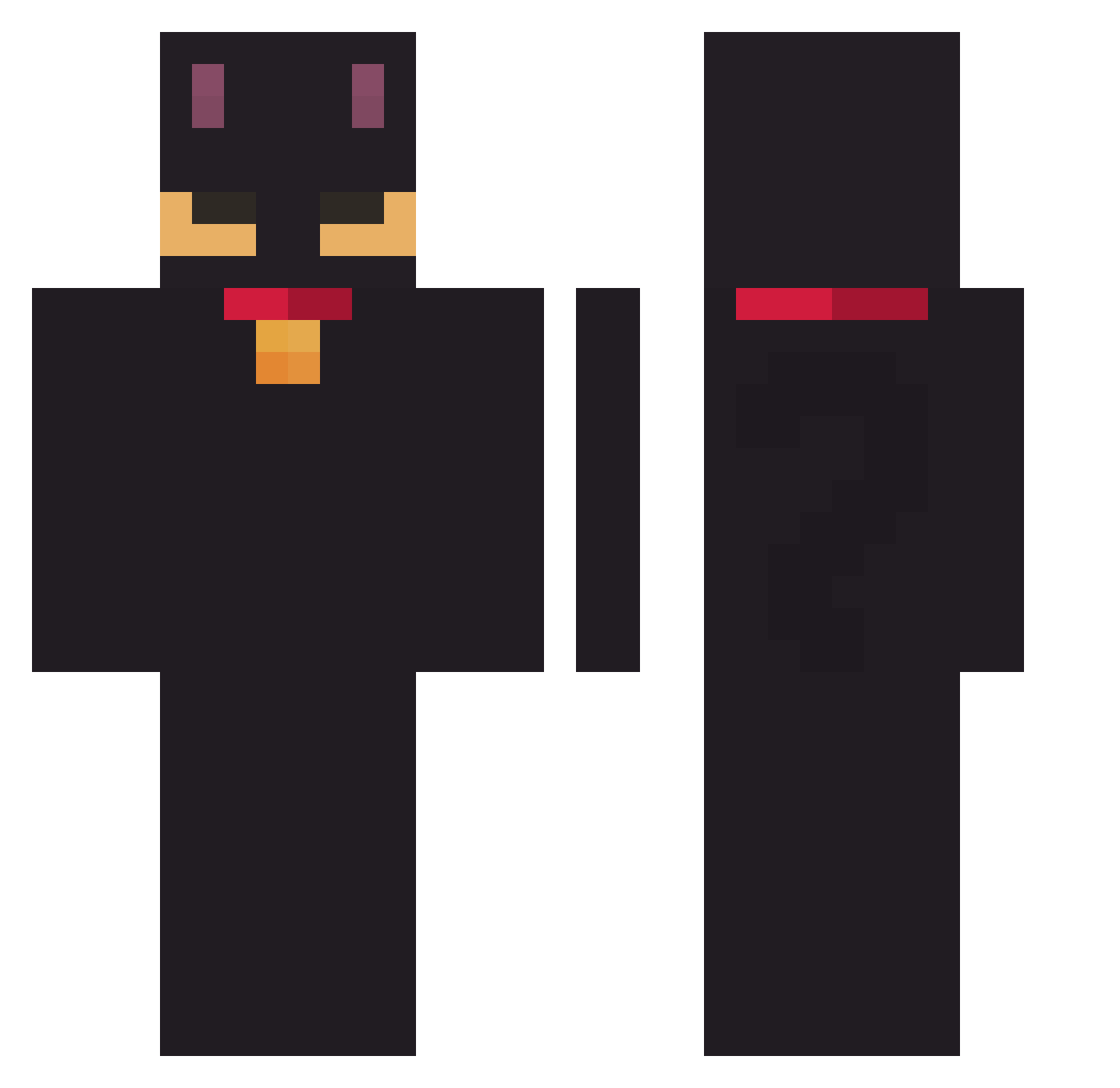 LiamXD_1 Minecraft skin, front and back view