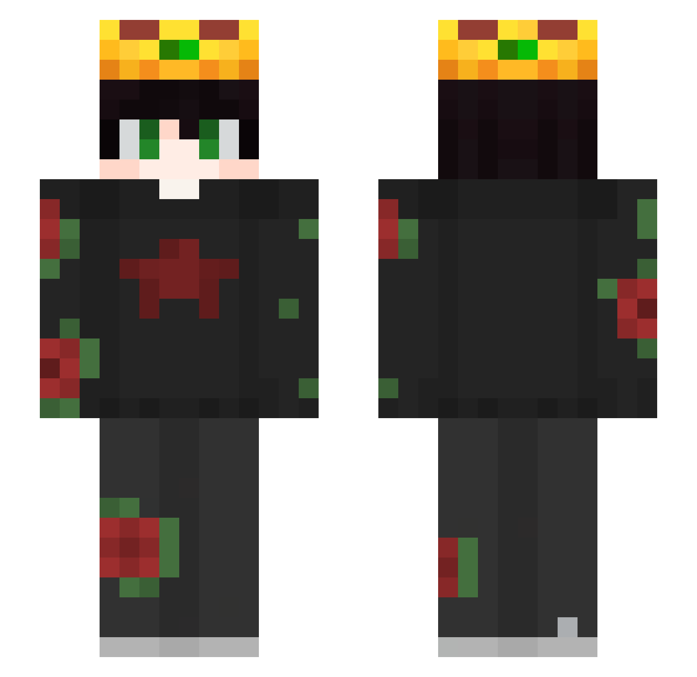 Sohiun Minecraft skin, front and back view