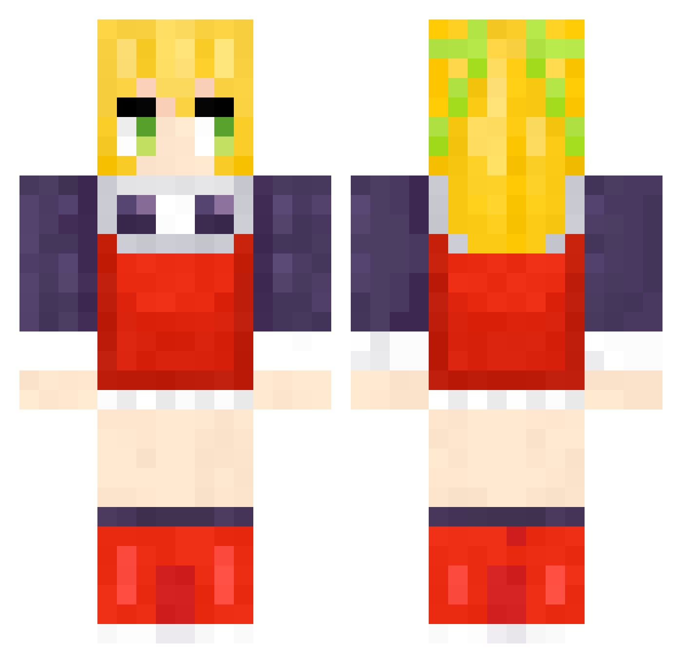 Noah0_v Minecraft skin, front and back view