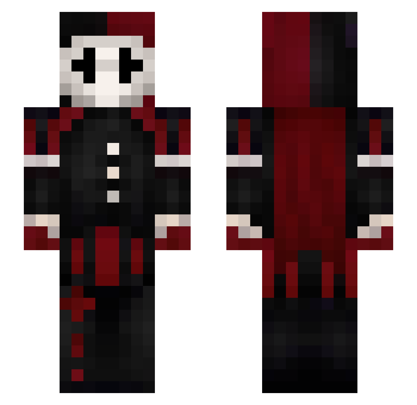 SCPF Minecraft skin, front and back view