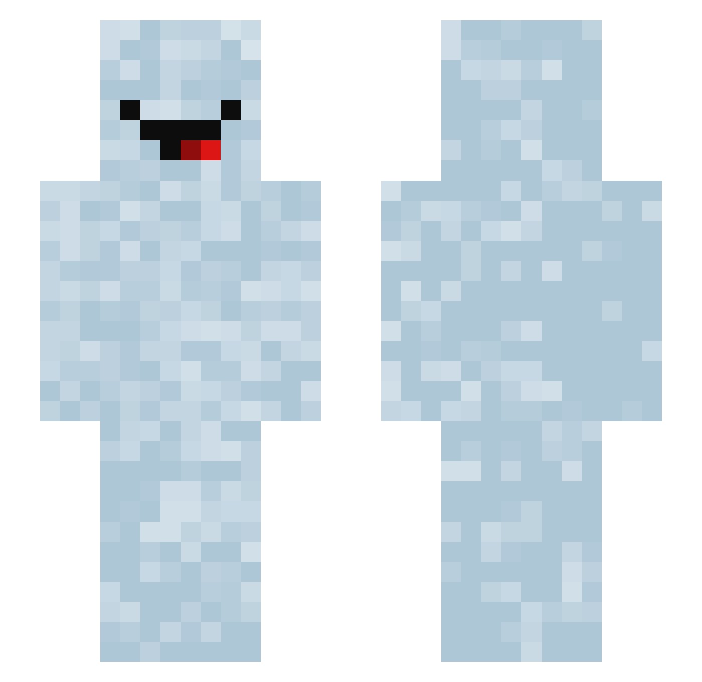 Llify Minecraft skin, front and back view