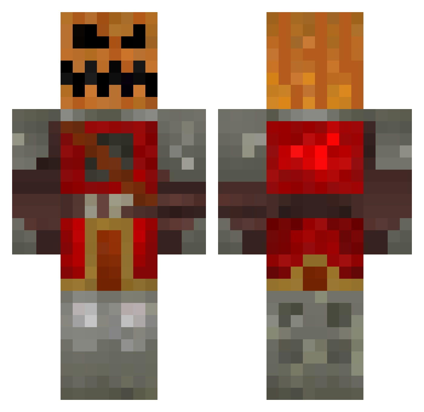 21Mixrod07 Minecraft skin, front and back view