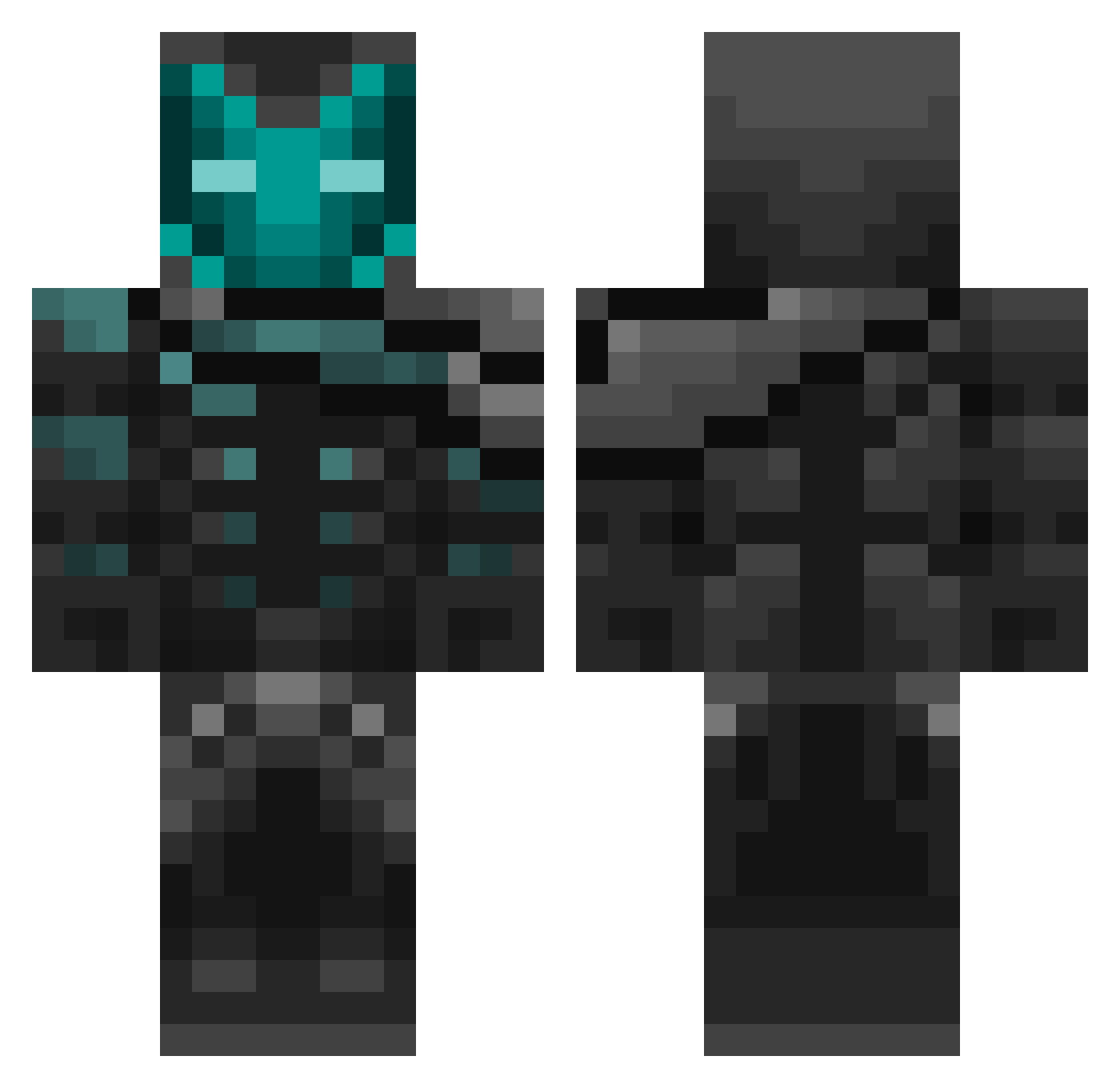 Siper687 Minecraft skin, front and back view