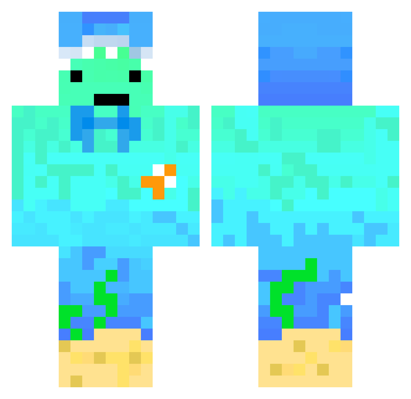 Keale_J Minecraft skin, front and back view