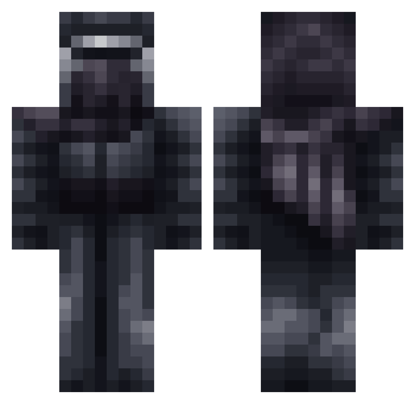 Luisloool Minecraft skin, front and back view