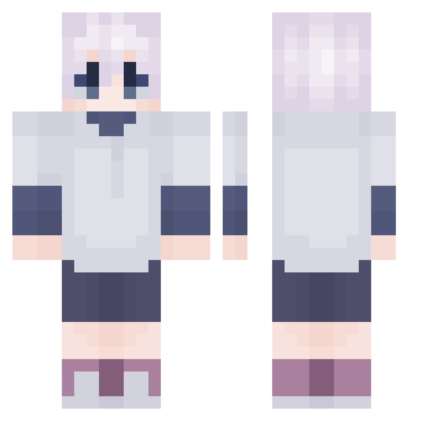 Mimikerr Minecraft skin, front and back view