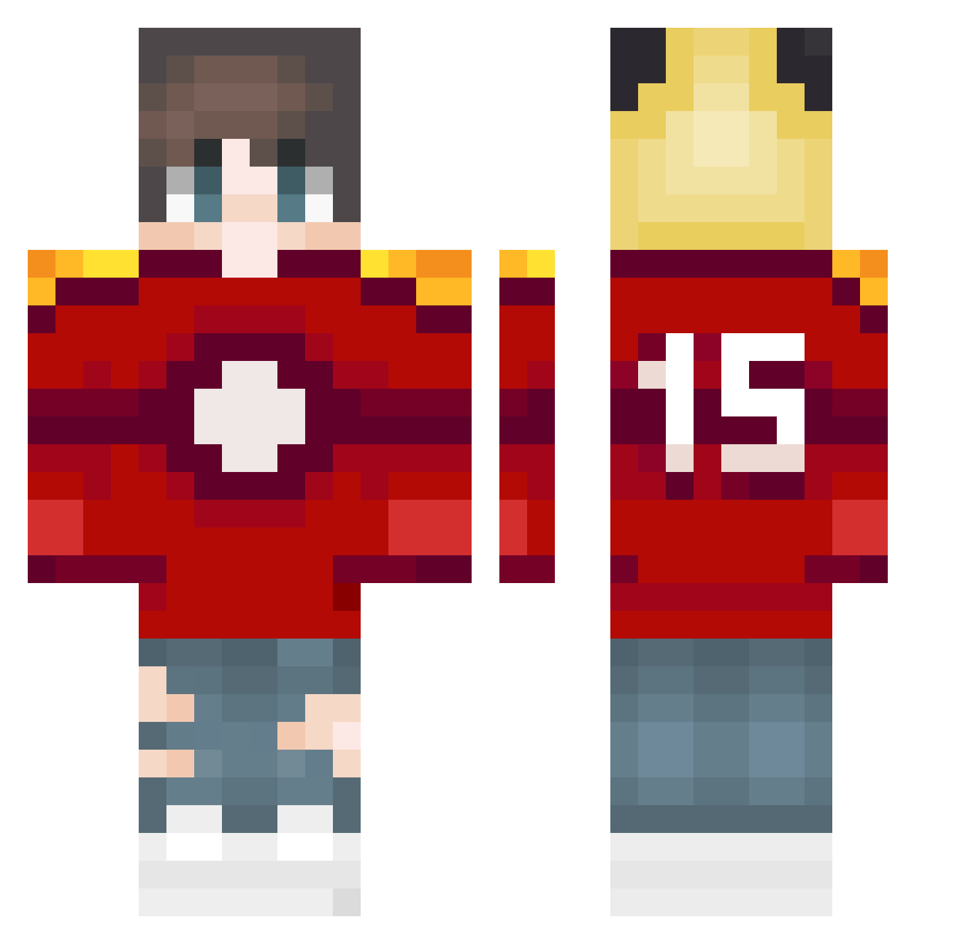pikachu2023 Minecraft skin, front and back view