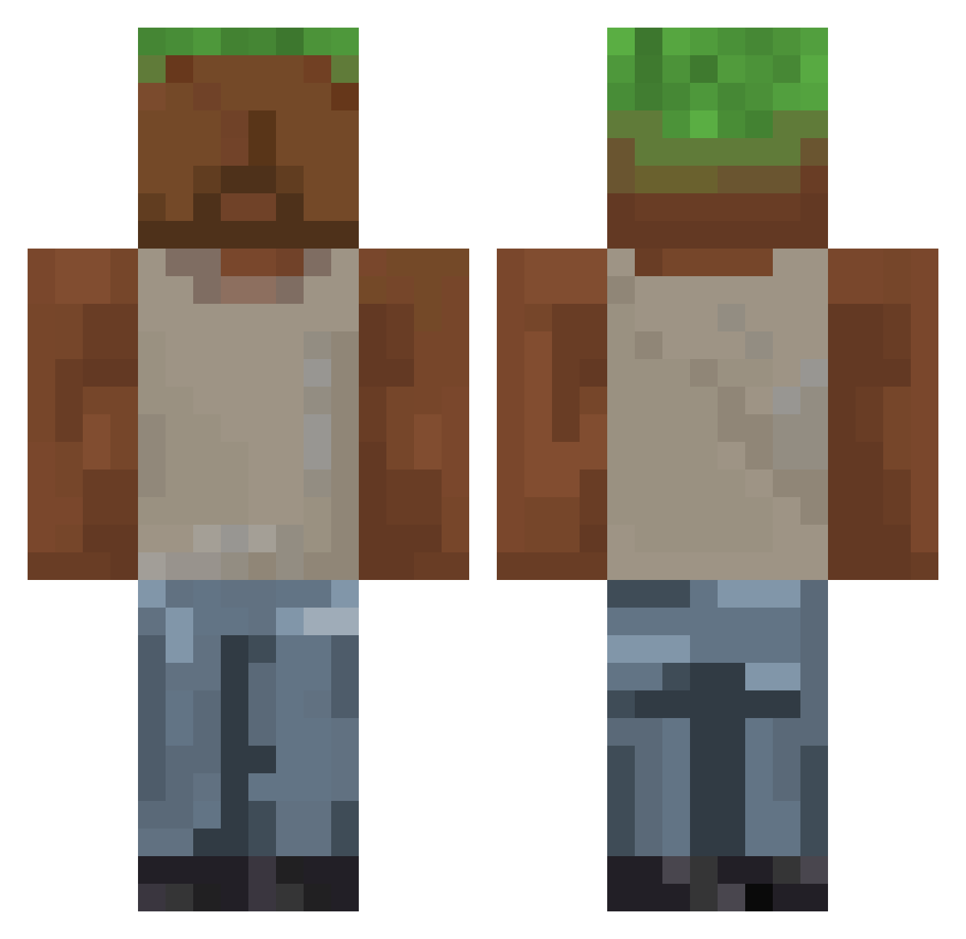 cayendoo Minecraft skin, front and back view