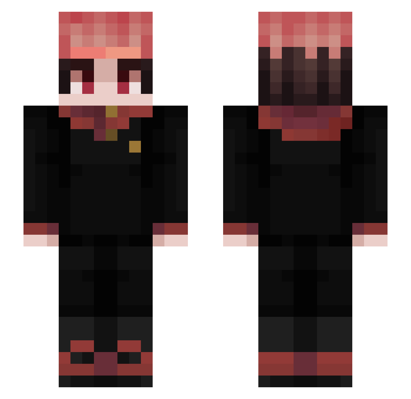 elykeer Minecraft skin, front and back view