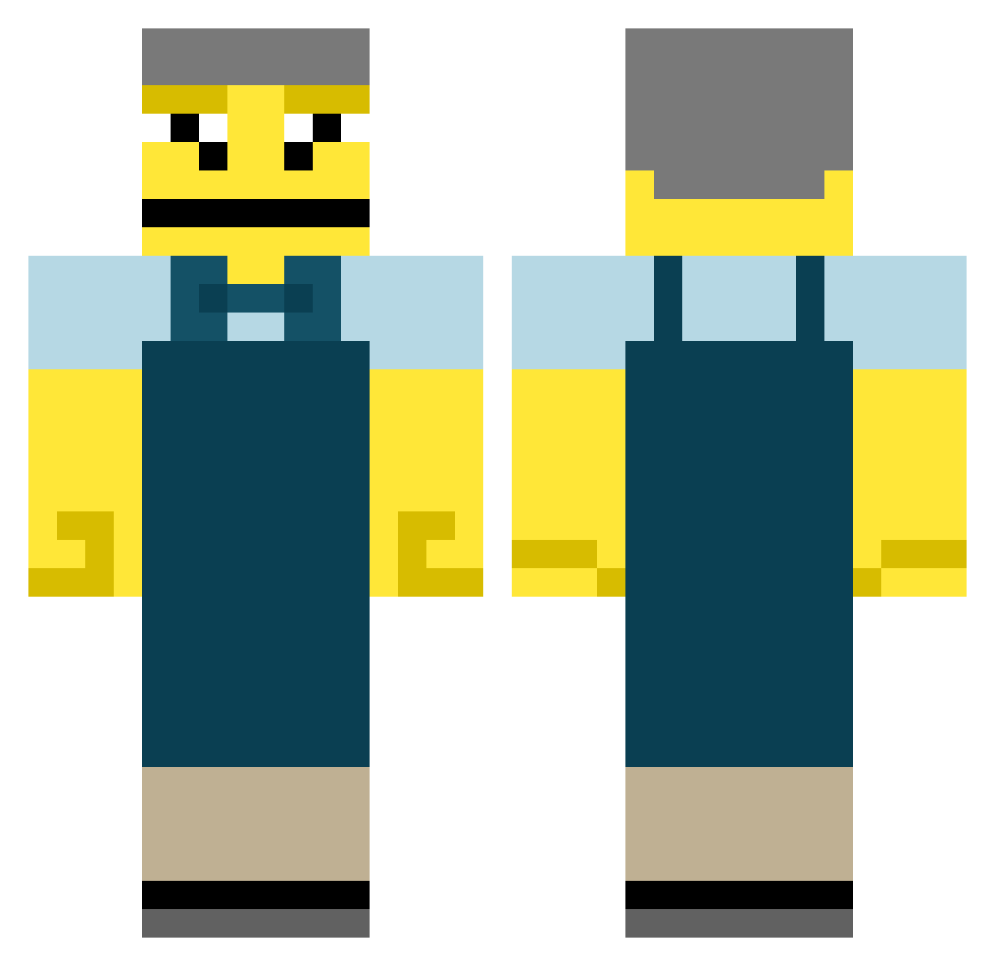 PicanteTaco101 Minecraft skin, front and back view