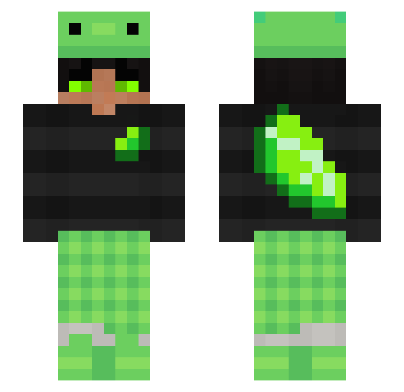 L1_mez Minecraft skin, front and back view
