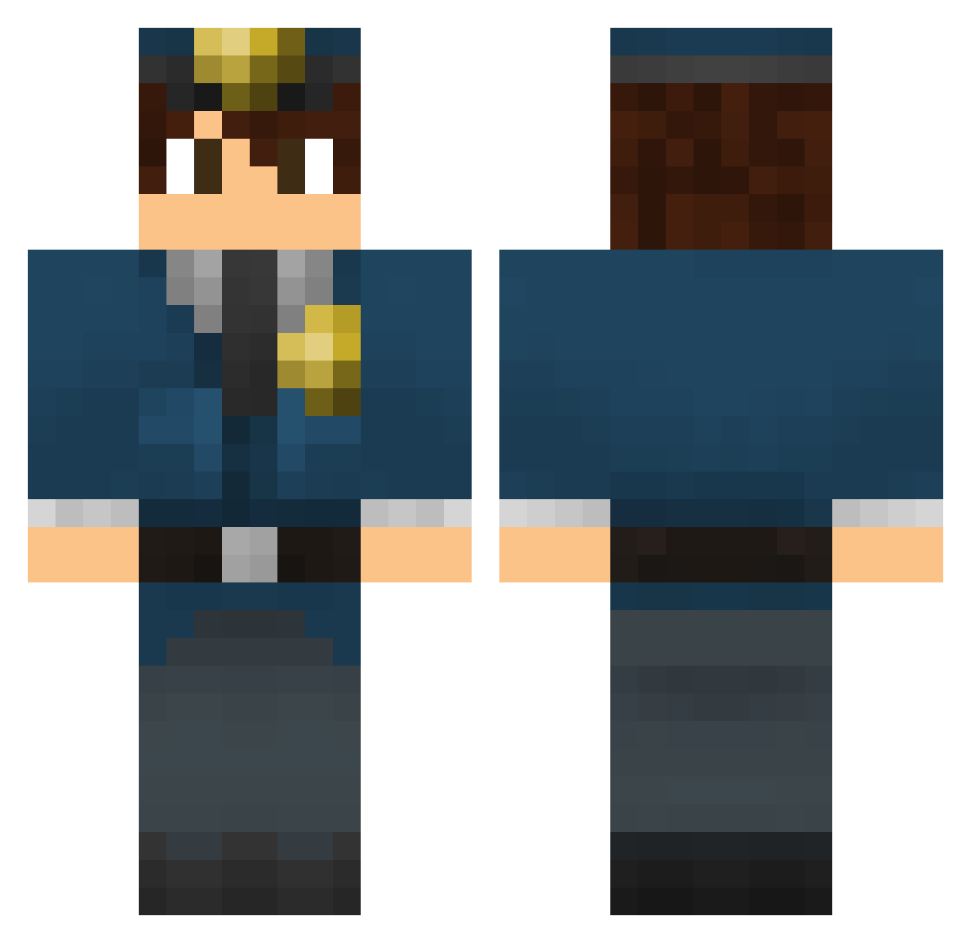 FabianDerZocker Minecraft skin, front and back view