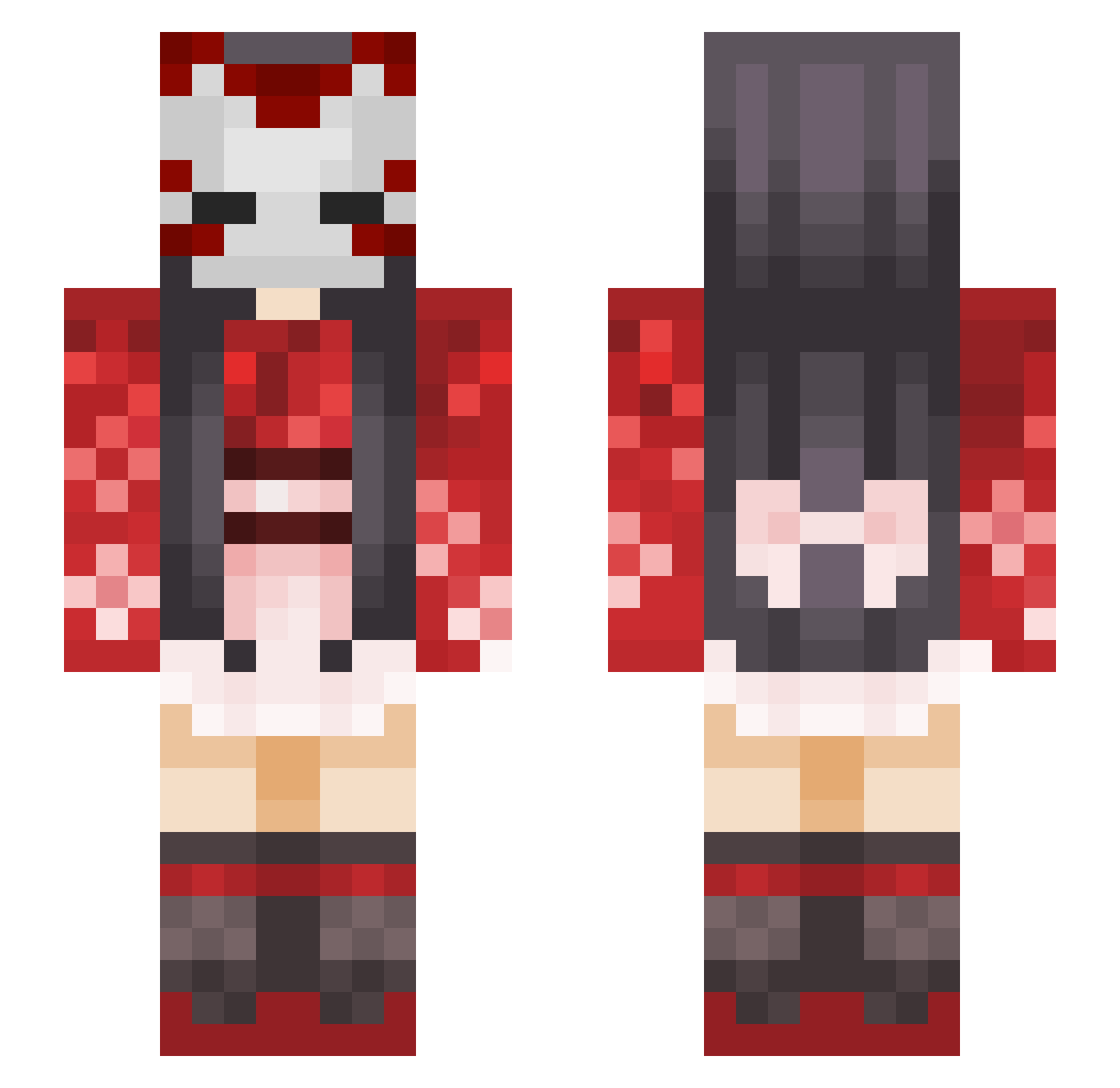 RubyEmerald972 Minecraft skin, front and back view