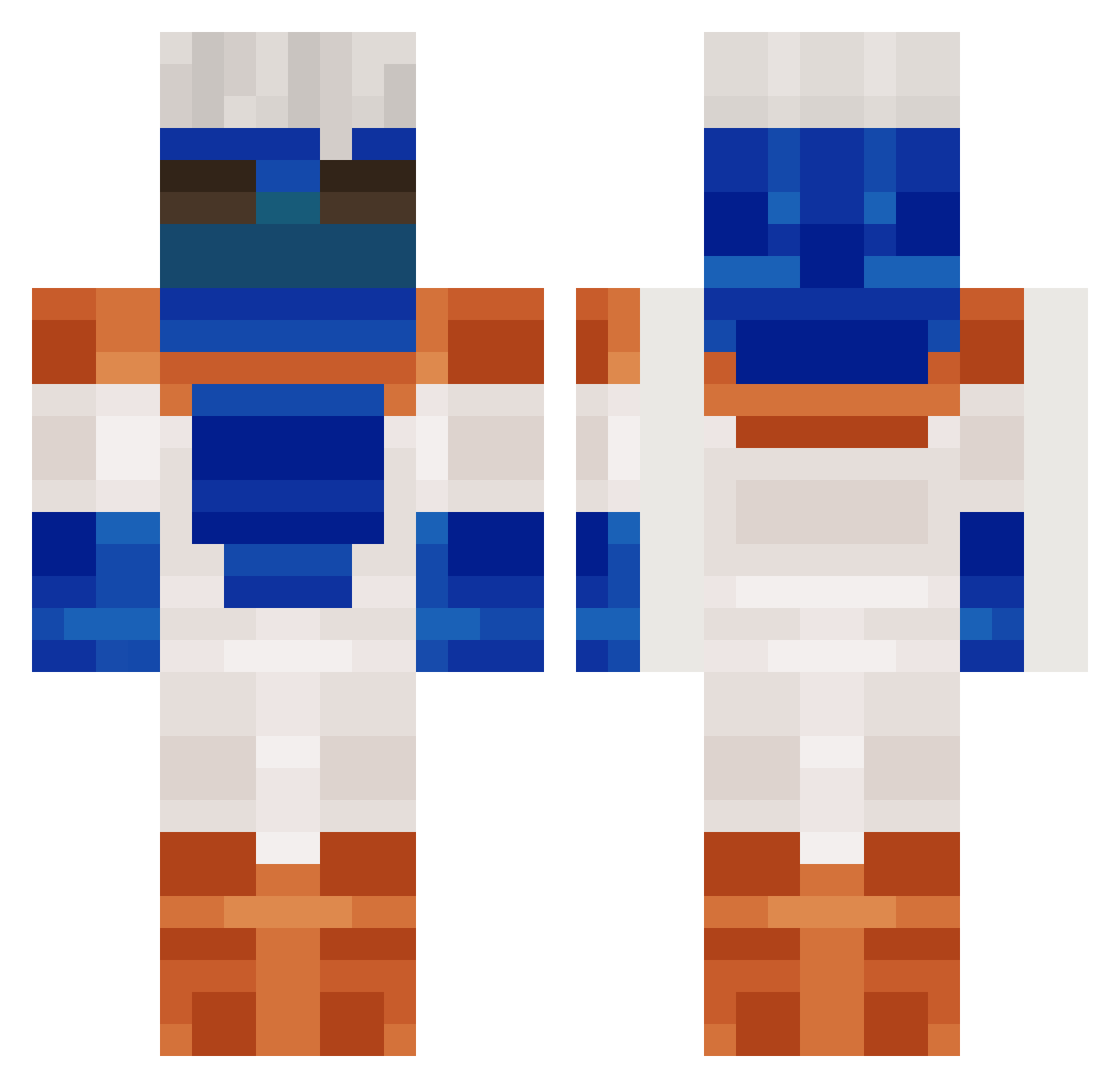 _L1berty Minecraft skin, front and back view