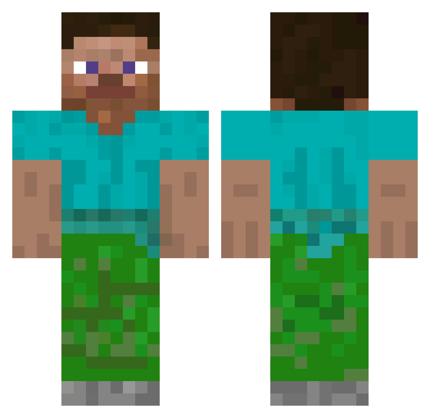 ethanRandomDude Minecraft skin, front and back view